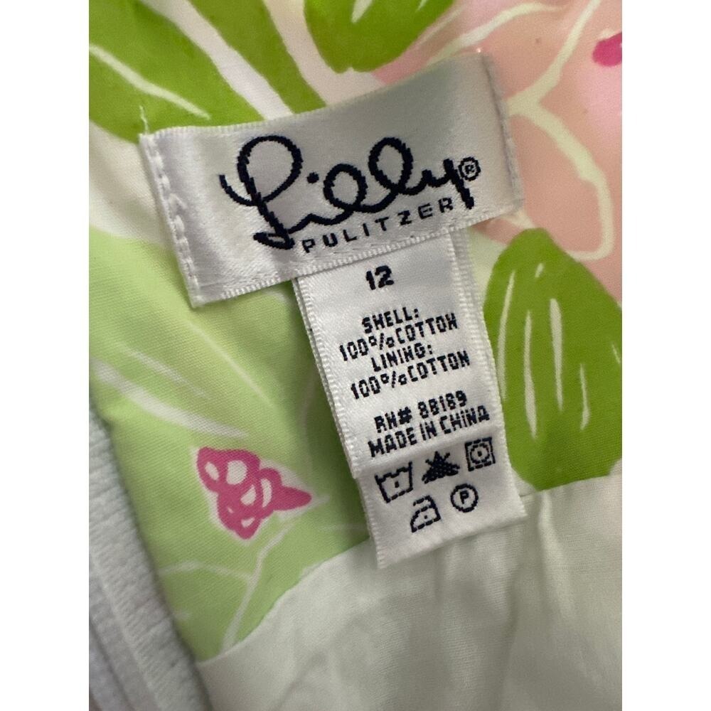 Lilly Pulitzer Vintage Floral Halter Midi Dress | Pink‎ & Green | Size 12 - Picture 4 of 5